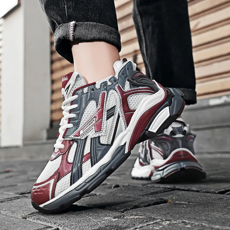 Fashion Burgundy Running Shoes for Men Sneakers