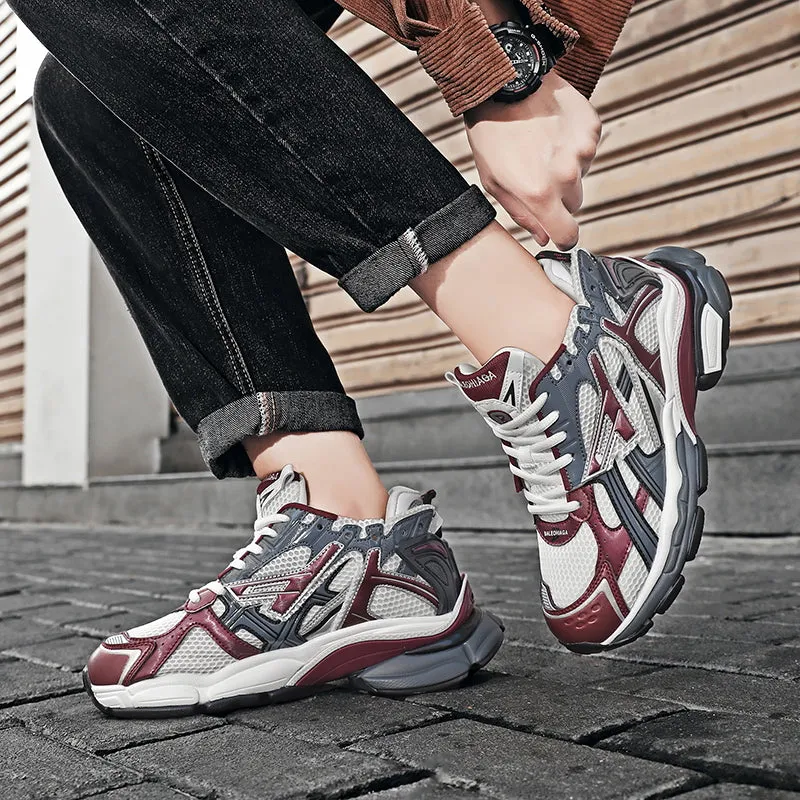 Fashion Burgundy Running Shoes for Men Sneakers