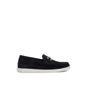 Fendi Blue Suede Leather Loafer