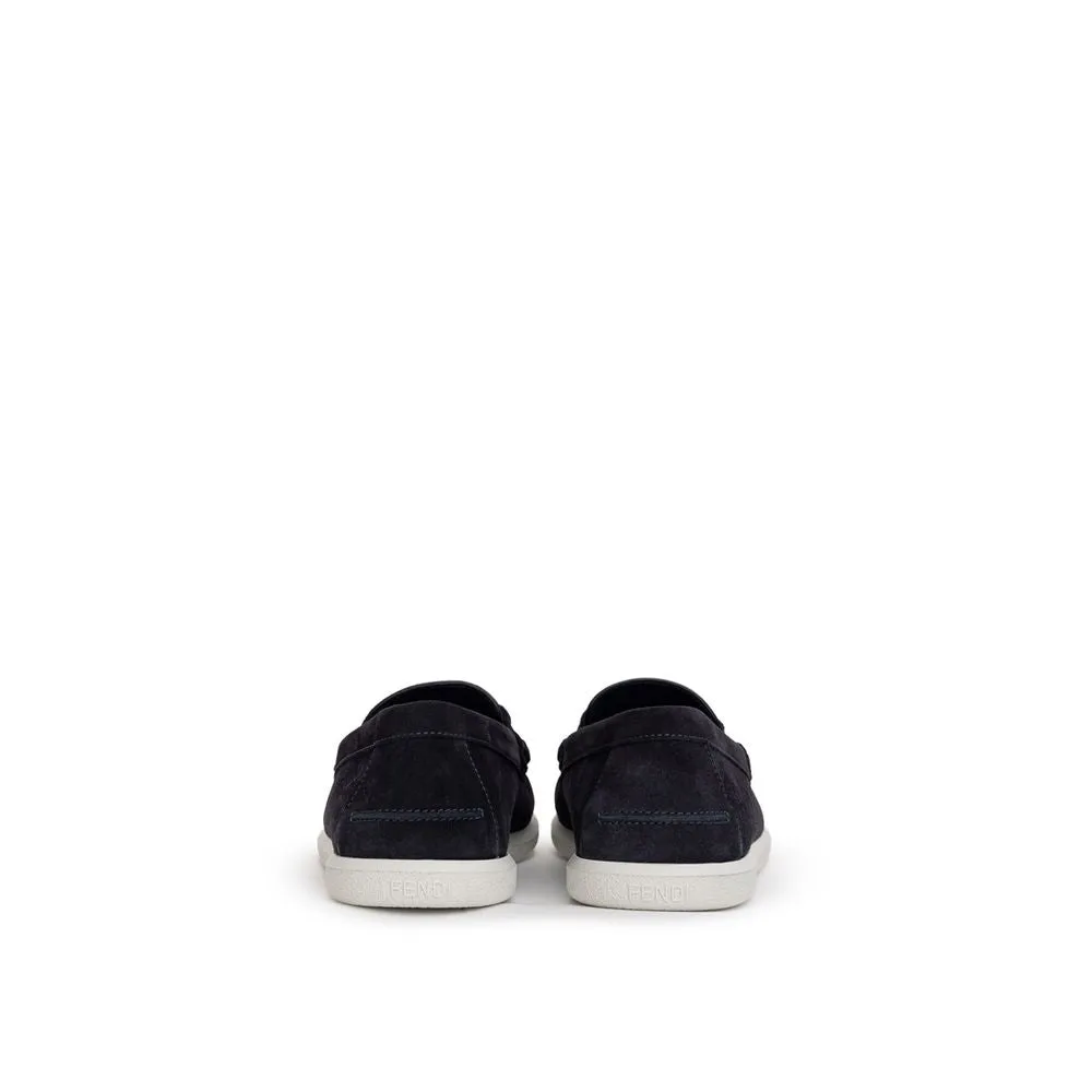 Fendi Blue Suede Leather Loafer