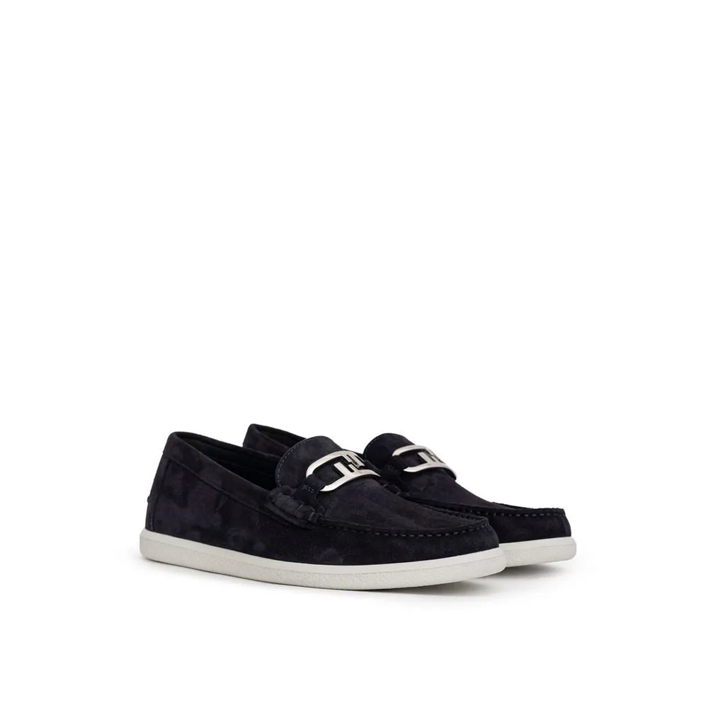 Fendi Blue Suede Leather Loafer