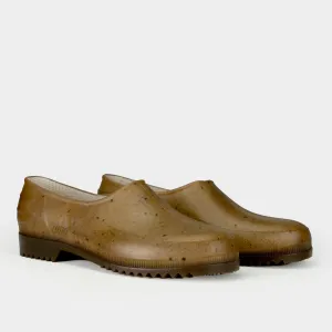 French Recycled Hemp Garden Clogs in Sepia
