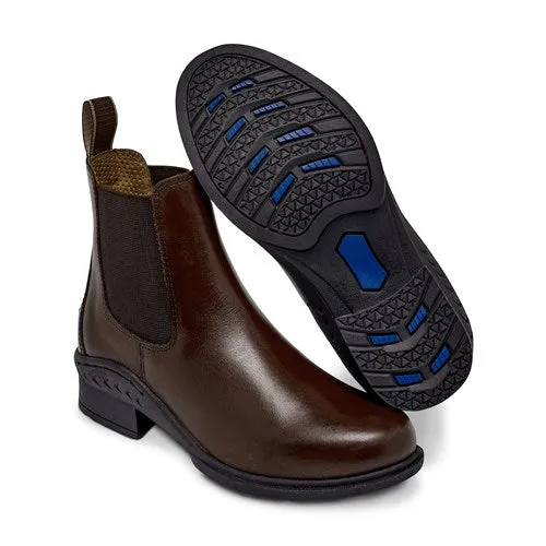 FTW2510BR Huntington Ladies Elastic Sided Jodphur Boot Brown Size 5-10