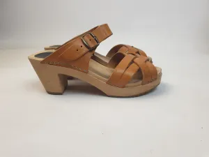 Funkis brown leather clogs size 37