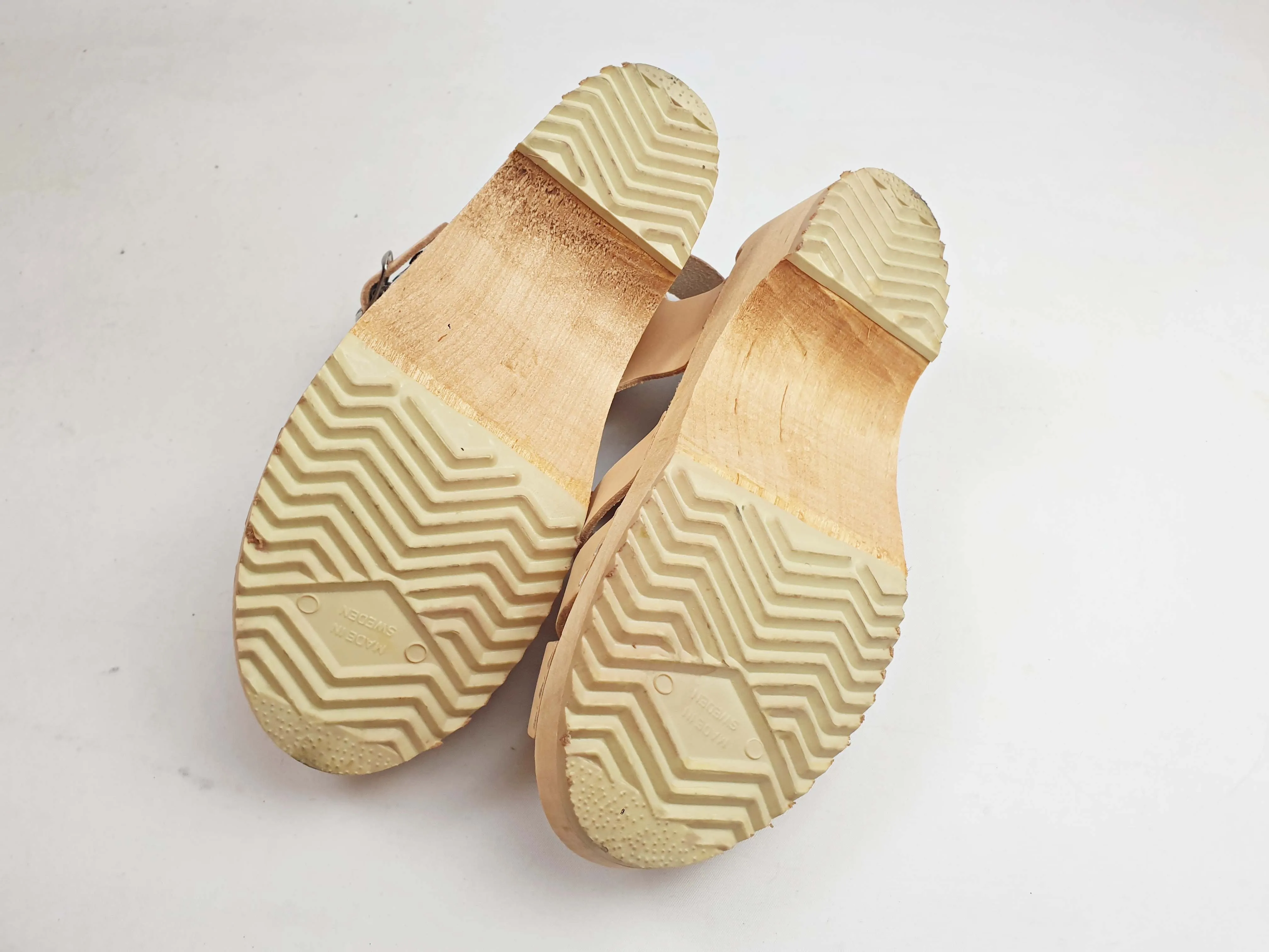 Funkis natural leather low heel clogs size 37 (as new in box)