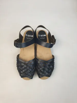 Funkis navy low heeled clogs size 39 (virtually as new)