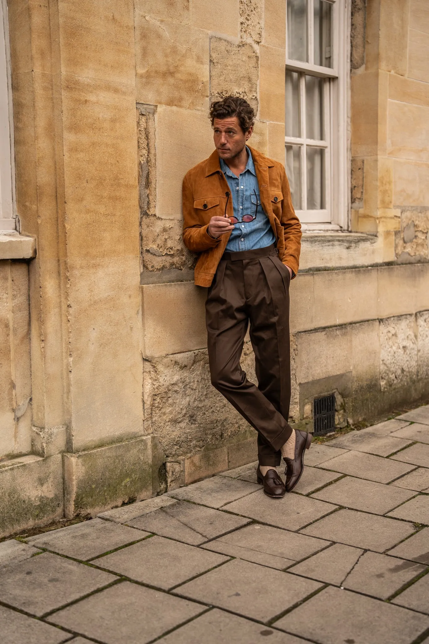 Grant Brown Cotton Trousers