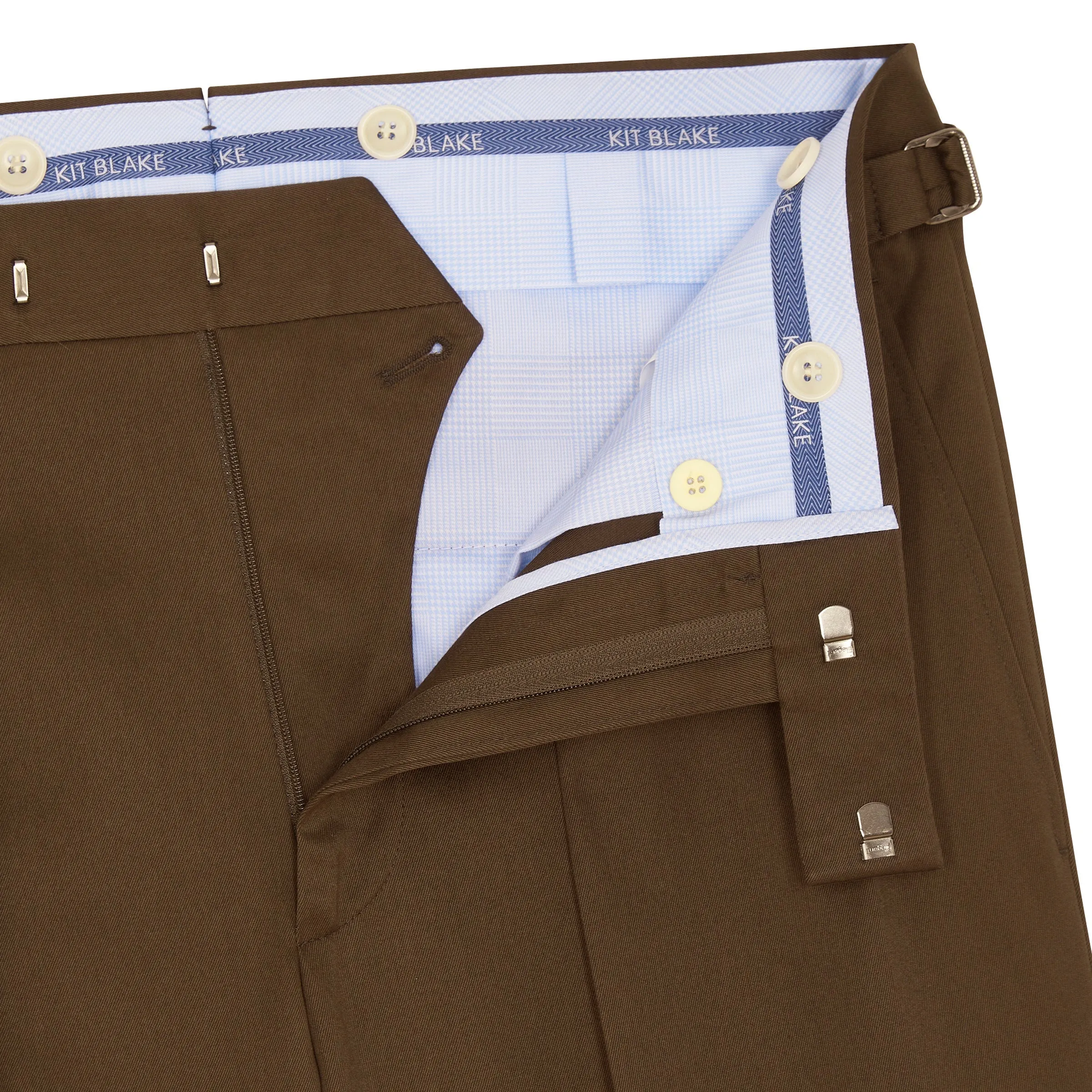 Grant Brown Cotton Trousers