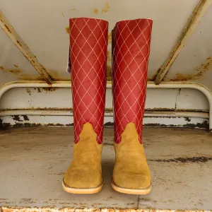 Hondo Picosa Creek Exclusive Maple Roughout w/Red  - The Davis Boot