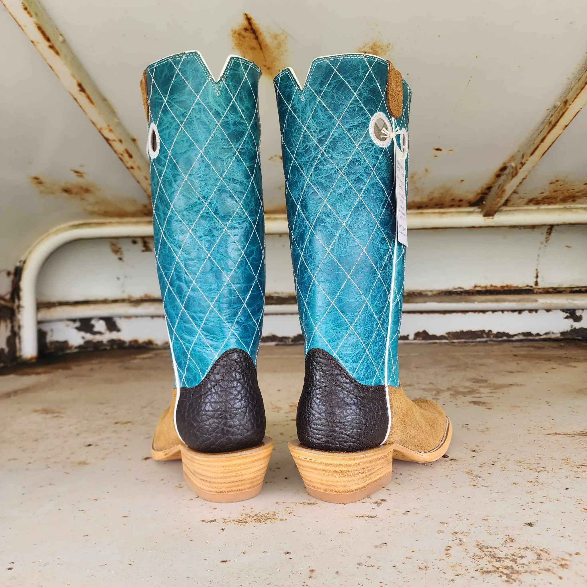 Hondo Picosa Creek Exclusive Maple Roughout w/Turquoise  - The Dalhart Boot