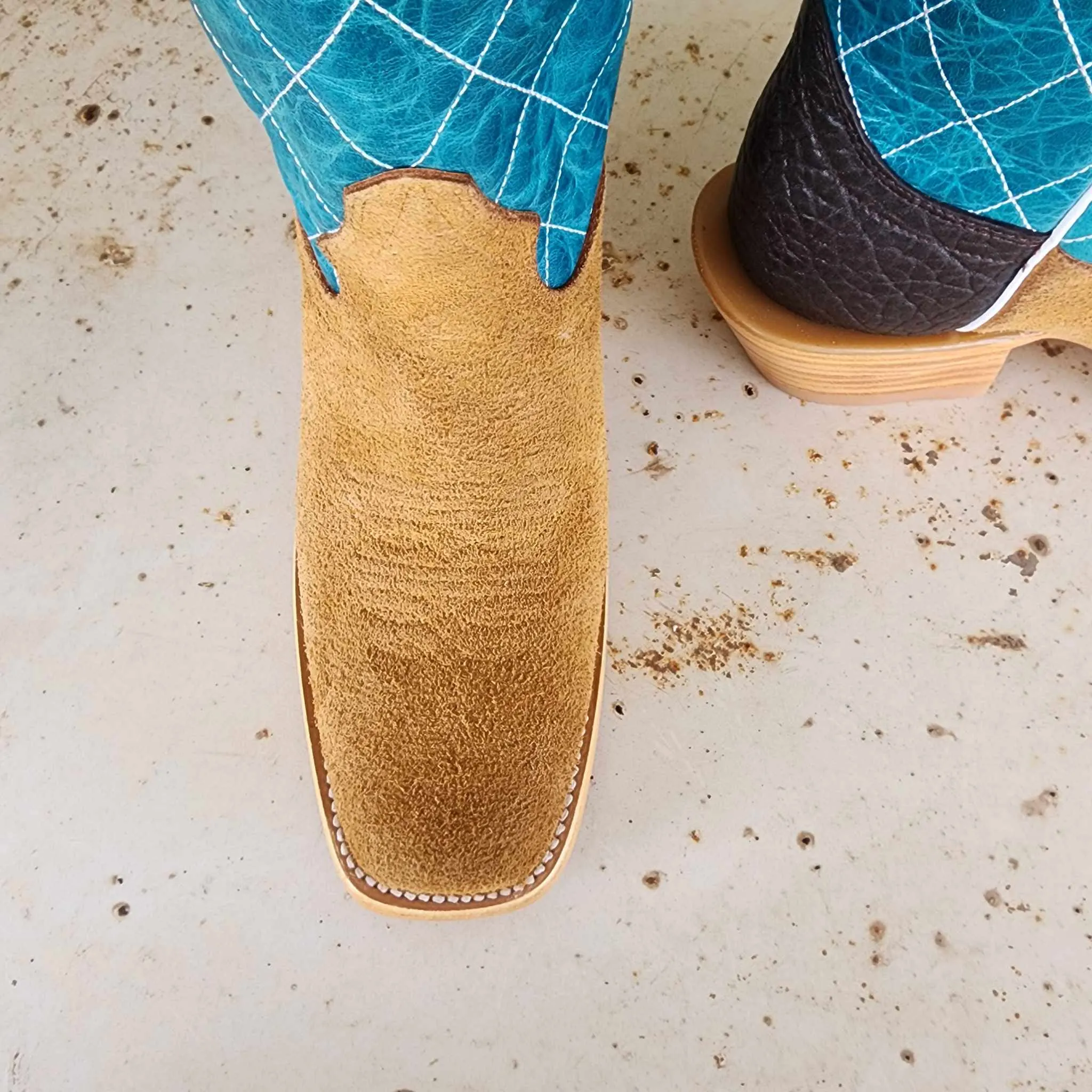 Hondo Picosa Creek Exclusive Maple Roughout w/Turquoise  - The Dalhart Boot