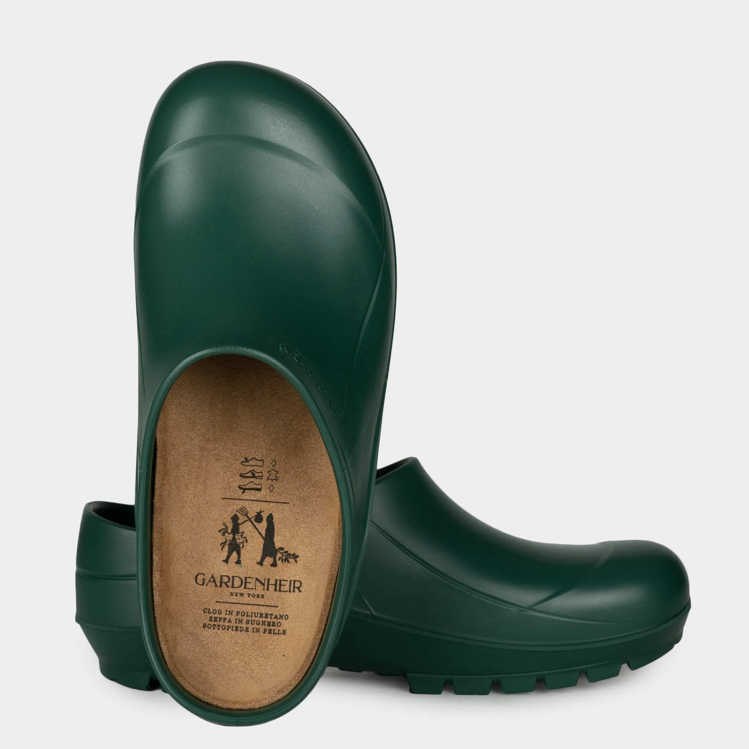 Italian Garden Clogs in British Green