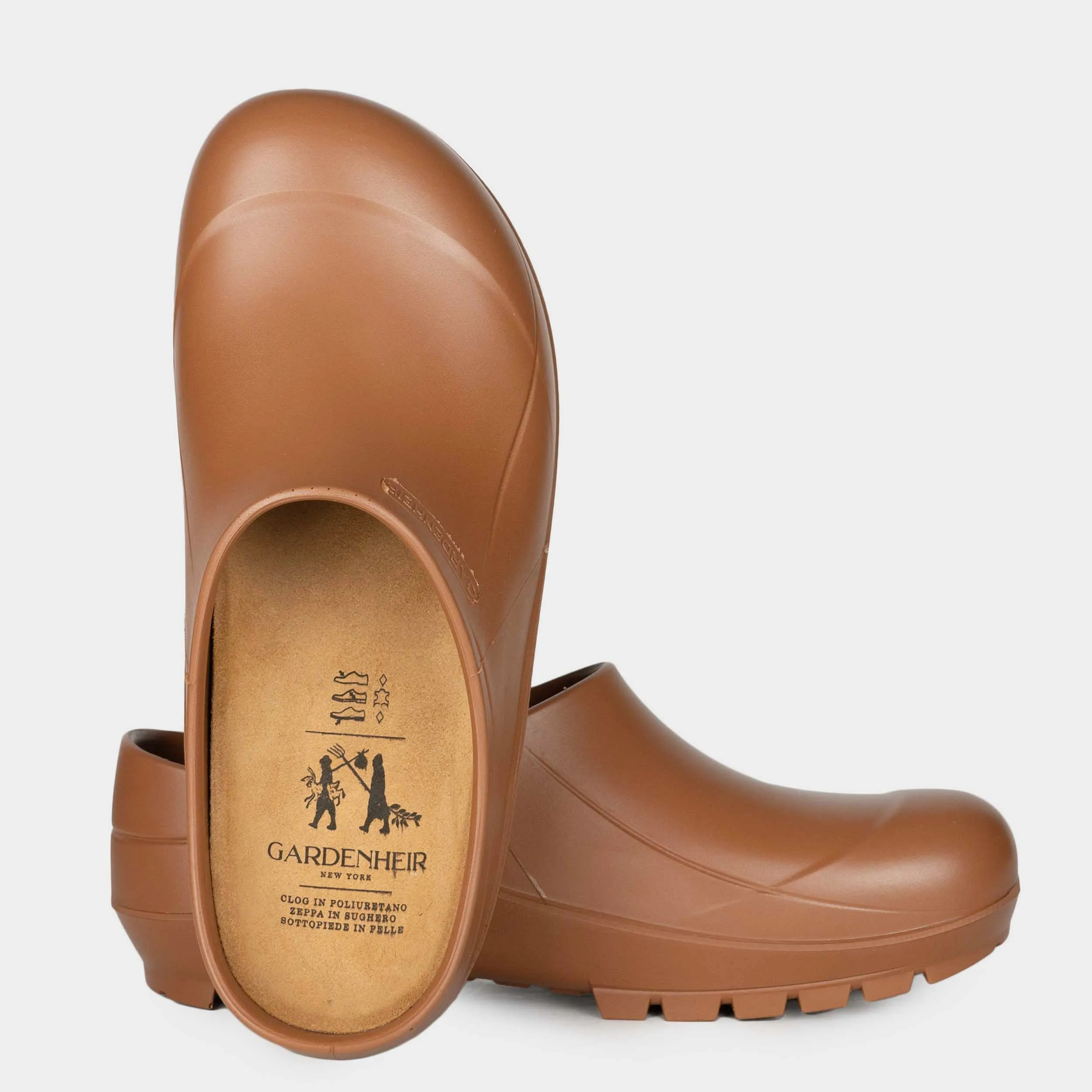 Italian Garden Clogs in Caramel
