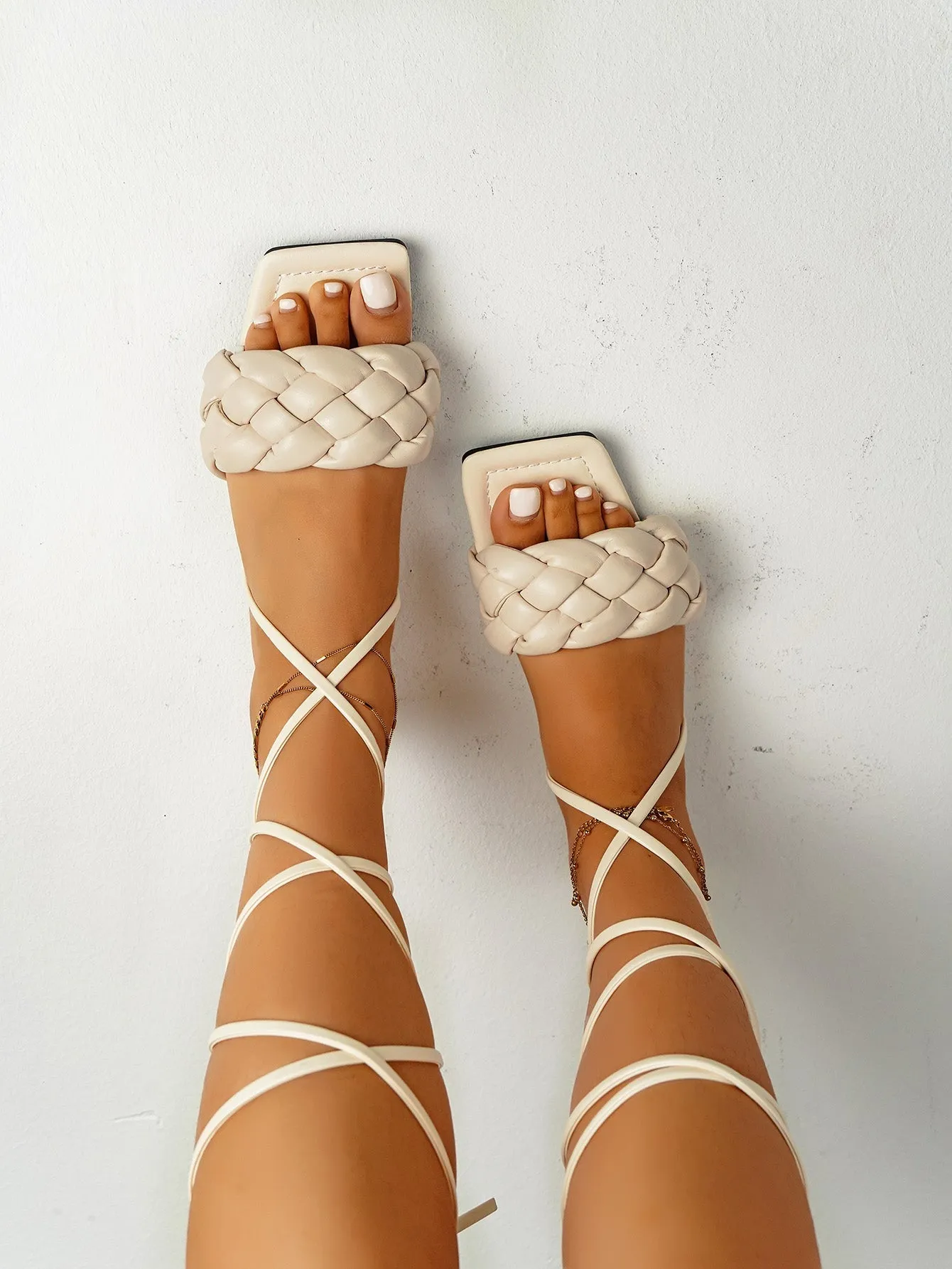 Ivory Braided Upper Gladiator