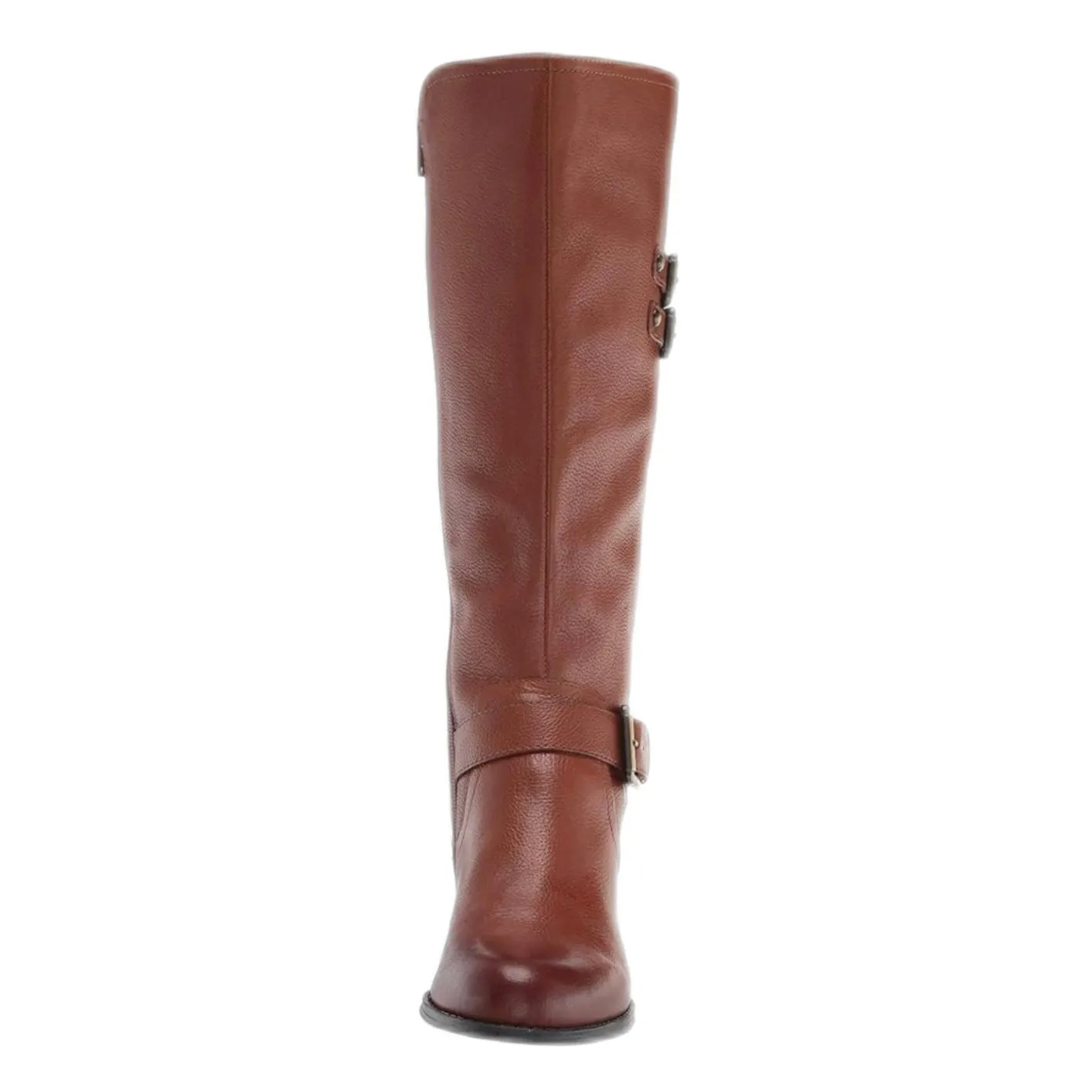 JESSIE Women's Leather Mid Calf High Shaft Riding Boots