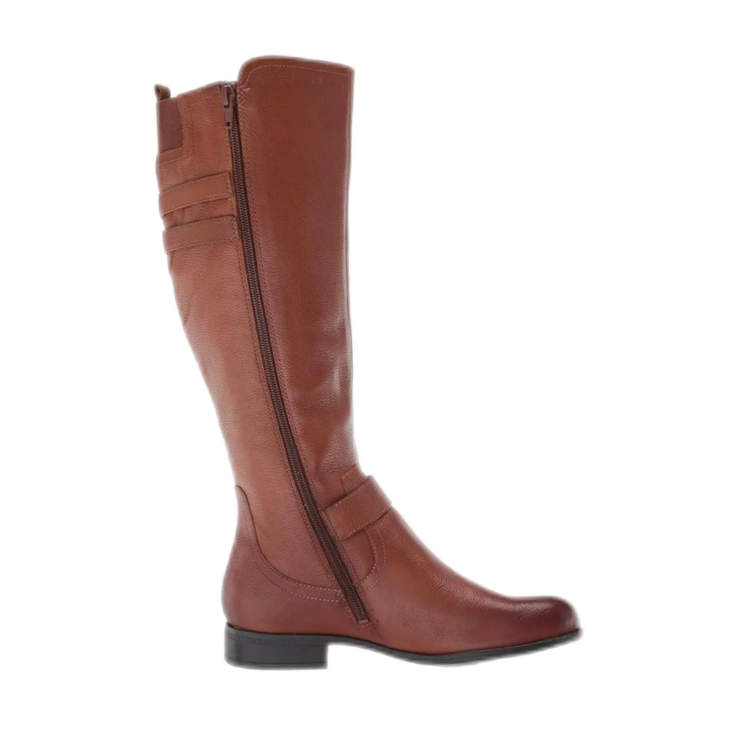 JESSIE Women's Leather Mid Calf High Shaft Riding Boots