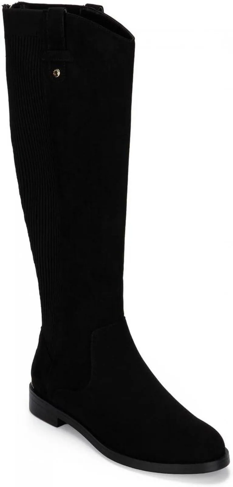 Kenneth Cole Wind Stretch Fashion Riding Boots with Stretch Back Black 7.5M