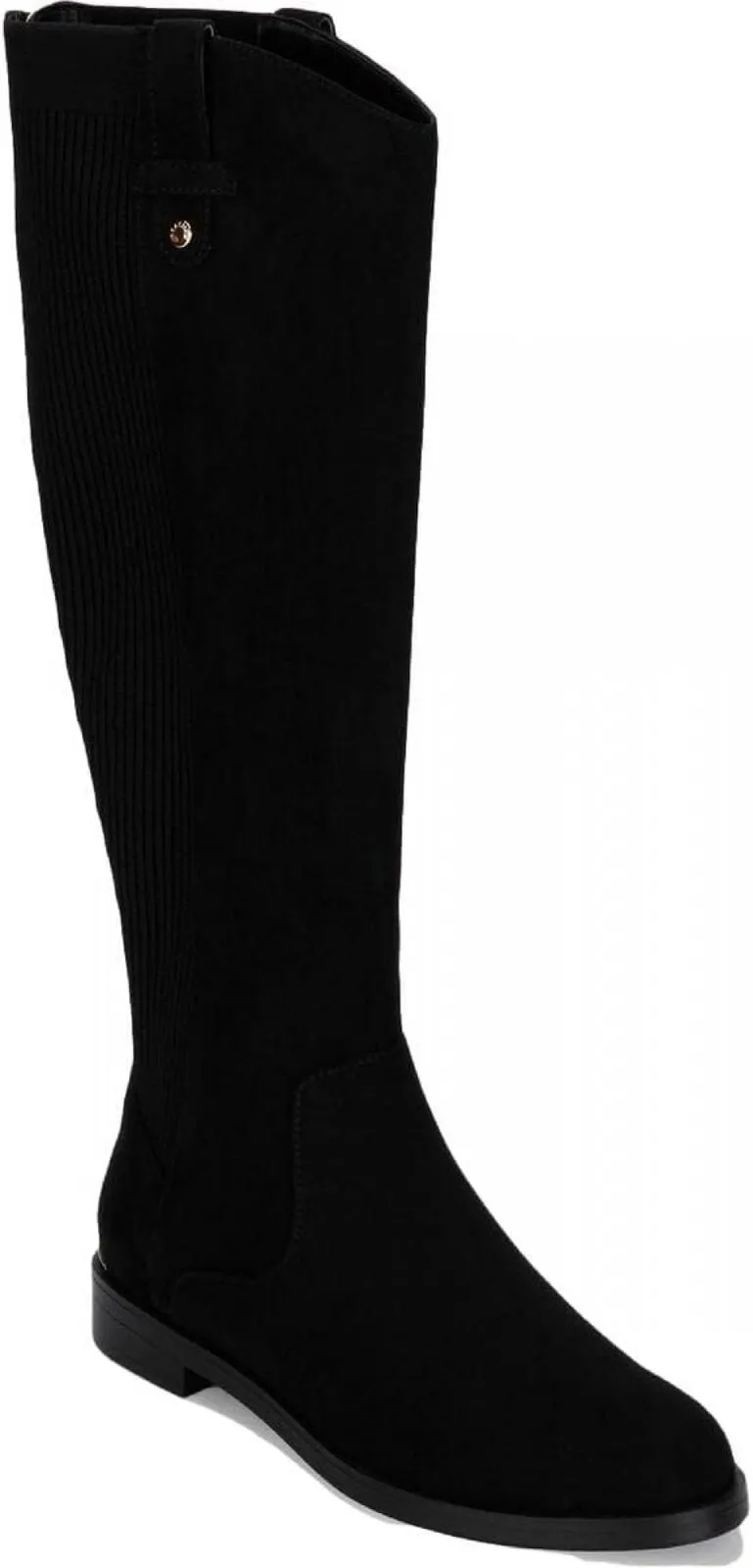 Kenneth Cole Wind Stretch Fashion Riding Boots with Stretch Back Black 7.5M