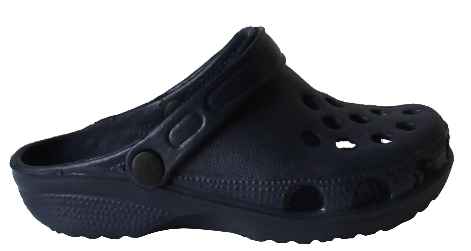 Kids Navy Clogs Lightweight EVA Breathable Boys Slip On Adjustable Garden Beach Pool Slides Sandals