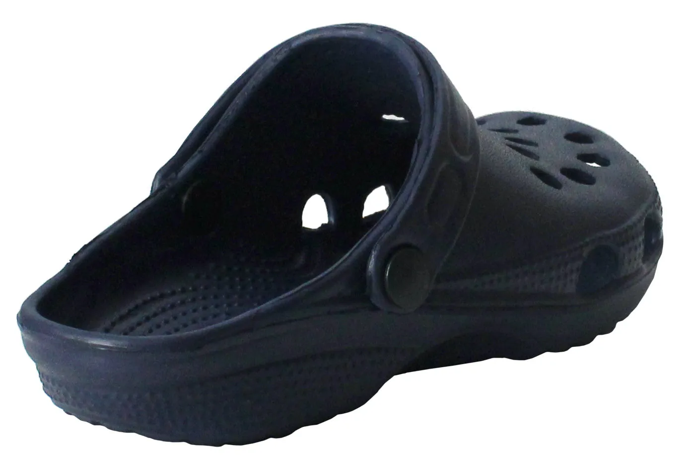 Kids Navy Clogs Lightweight EVA Breathable Boys Slip On Adjustable Garden Beach Pool Slides Sandals
