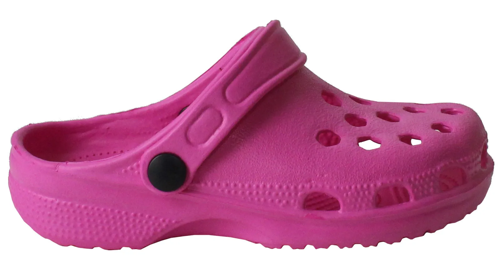 Kids Pink Clogs Lightweight EVA Breathable Girls Slip On Adjustable Garden Beach Pool Slides Sandals Pink