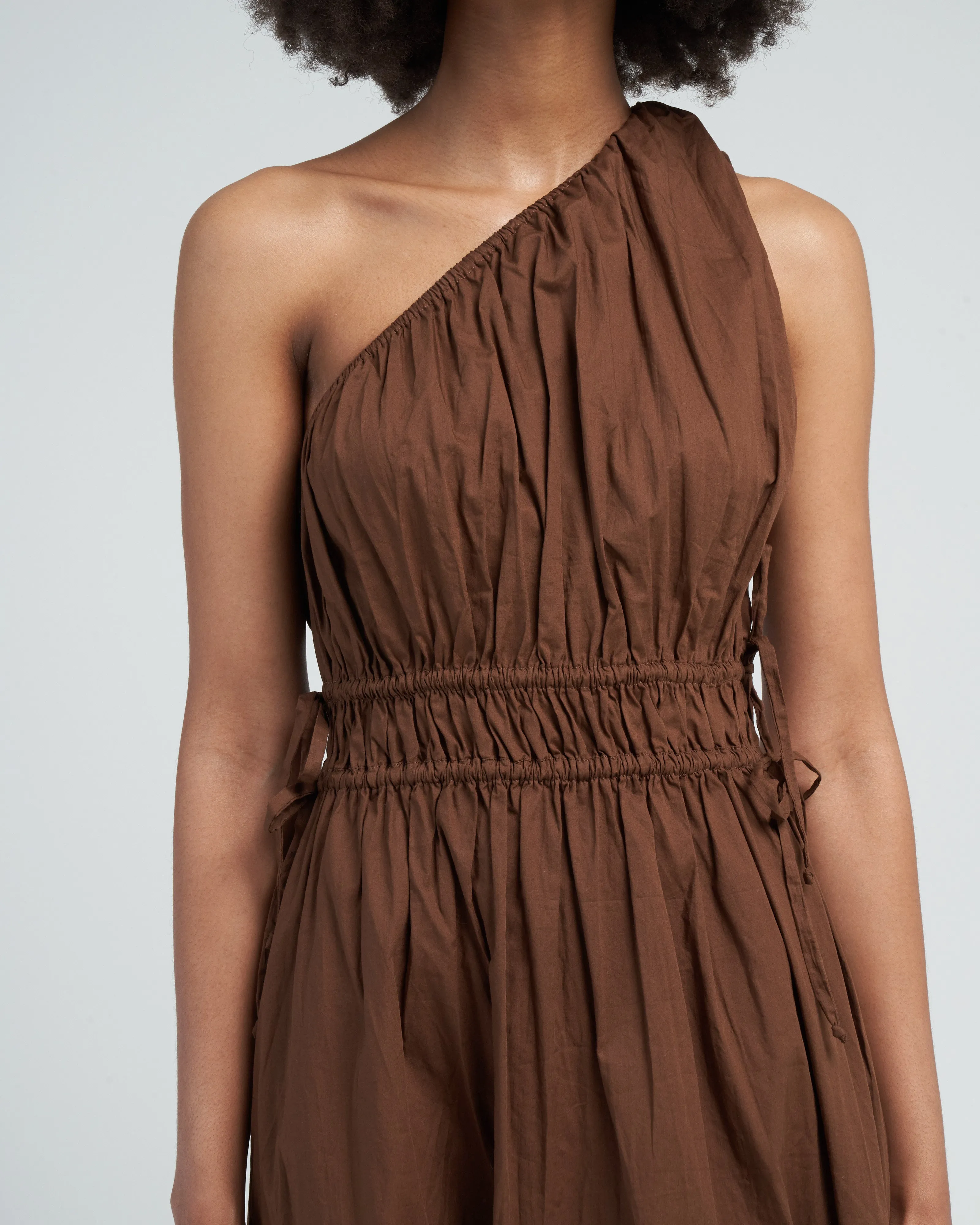 la ora midi dress - chocolate