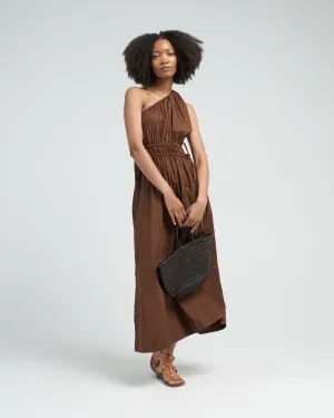 la ora midi dress - chocolate