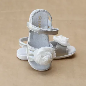 L'Amour Girls Satin Rose Sandal