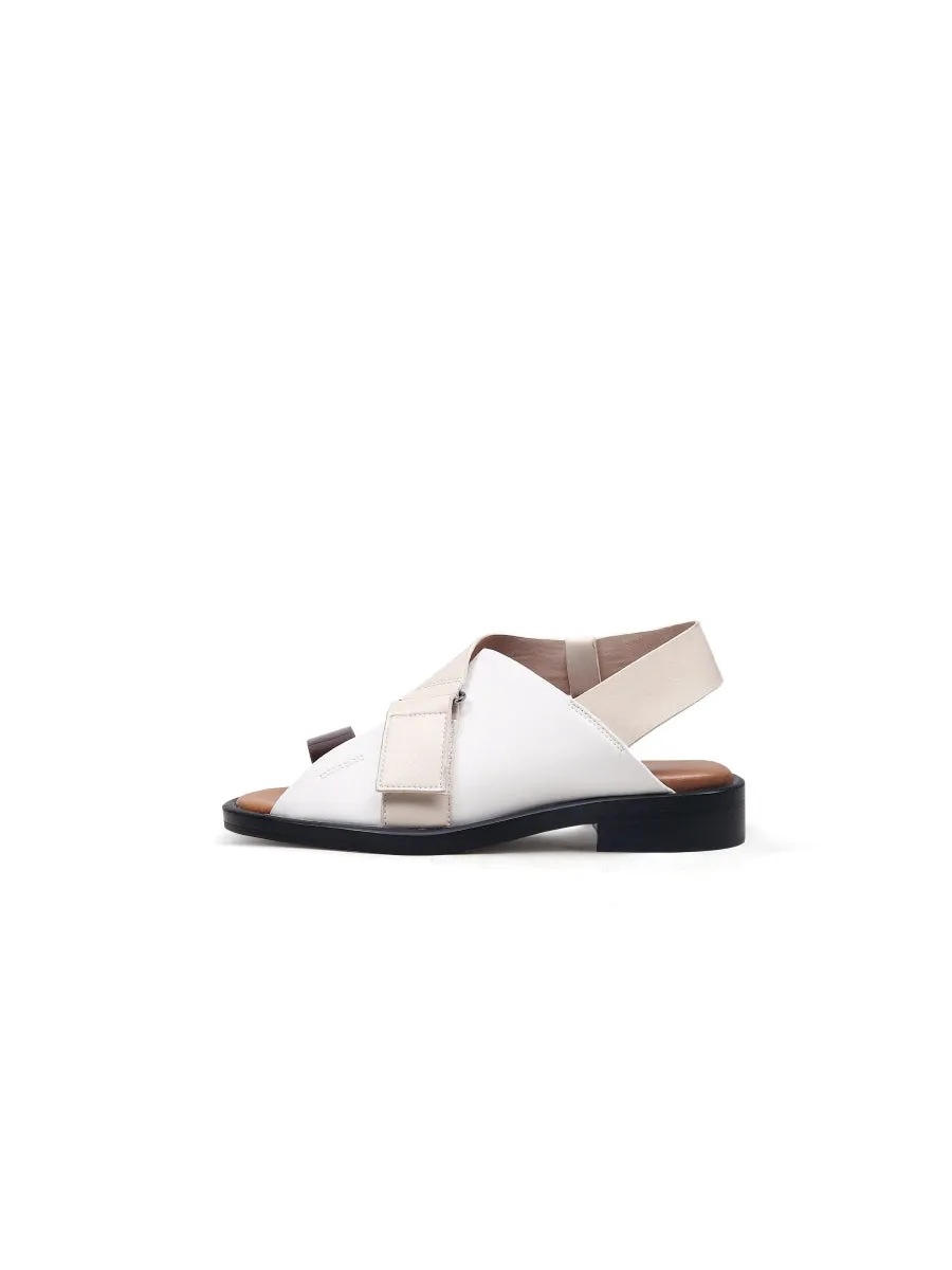 Leanora Beige Contrast Sandal