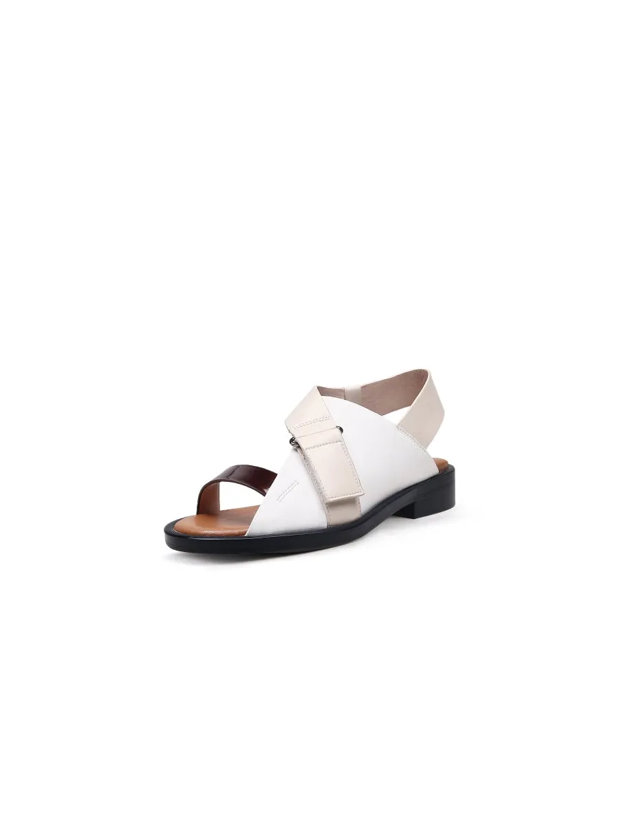 Leanora Beige Contrast Sandal