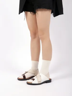 Leanora Beige Contrast Sandal