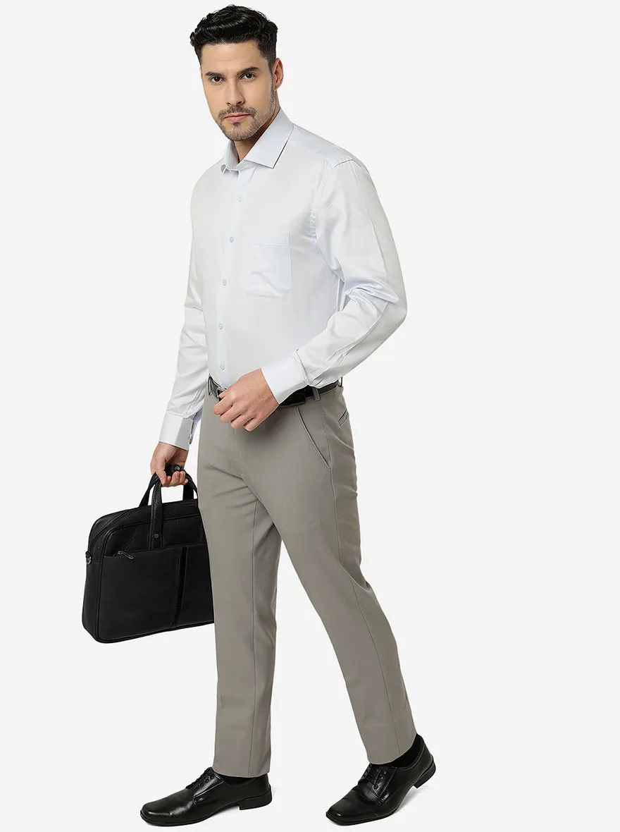Light Blue Solid Regular Fit Formal Shirt | JadeBlue