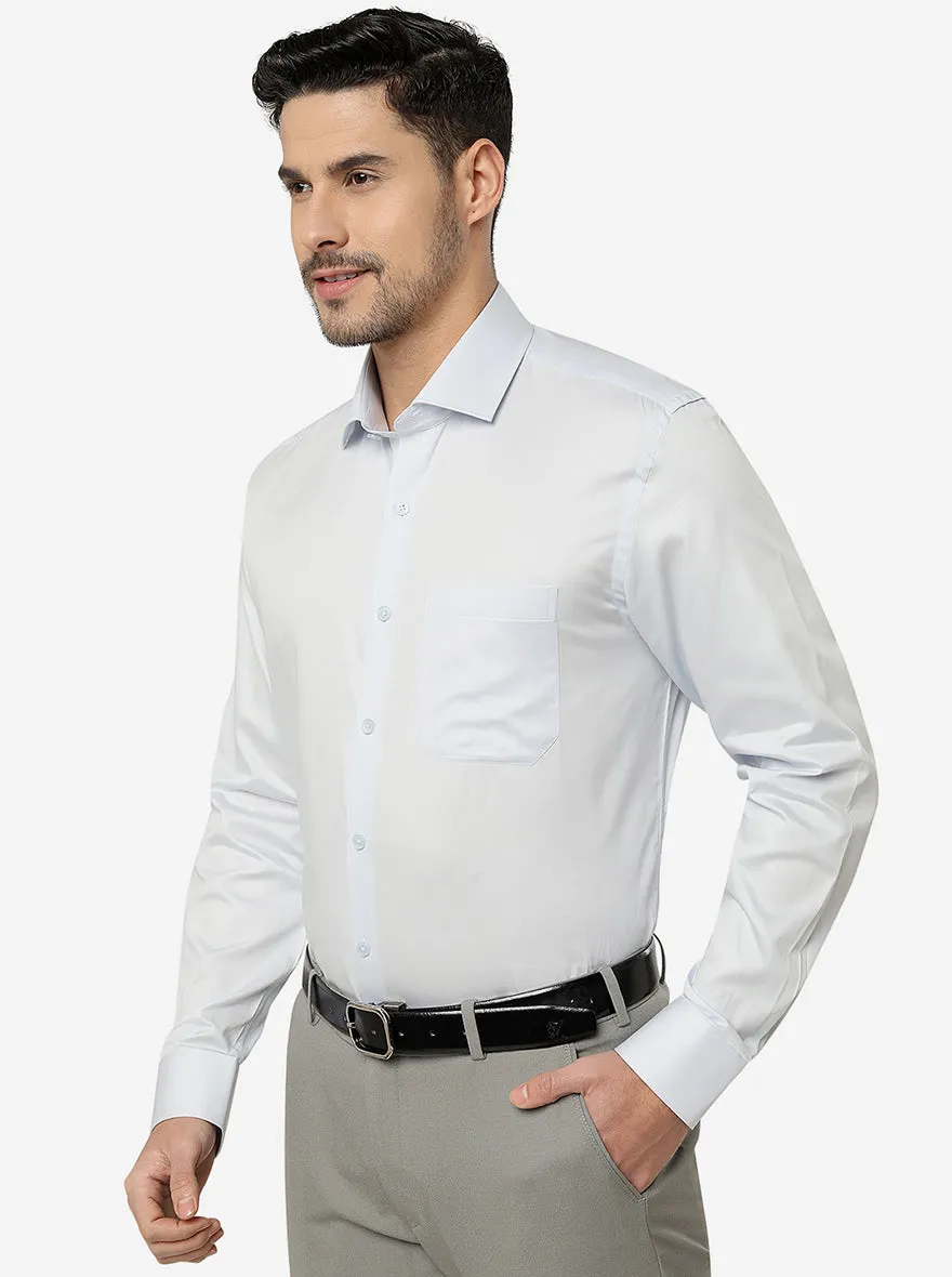 Light Blue Solid Regular Fit Formal Shirt | JadeBlue