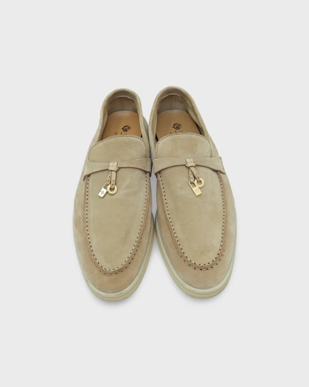 Loro Piana Summer Charms Walk Desert Sand Suede