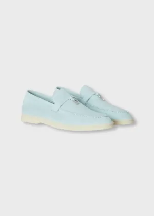Loro Piana Summer Charms Walk Loafers Azure Sapphire