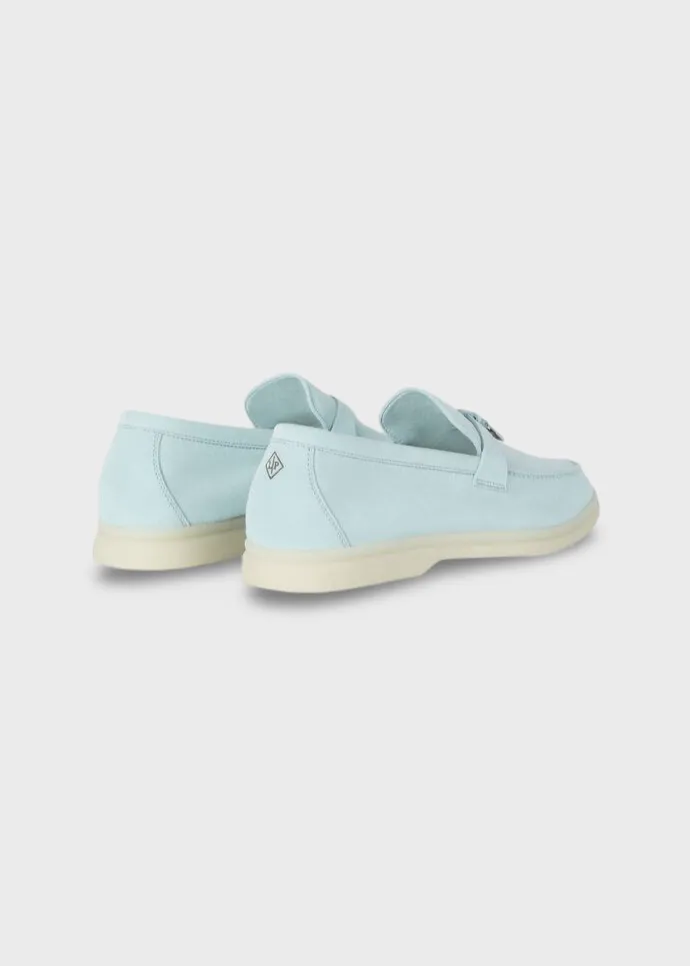 Loro Piana Summer Charms Walk Loafers Azure Sapphire