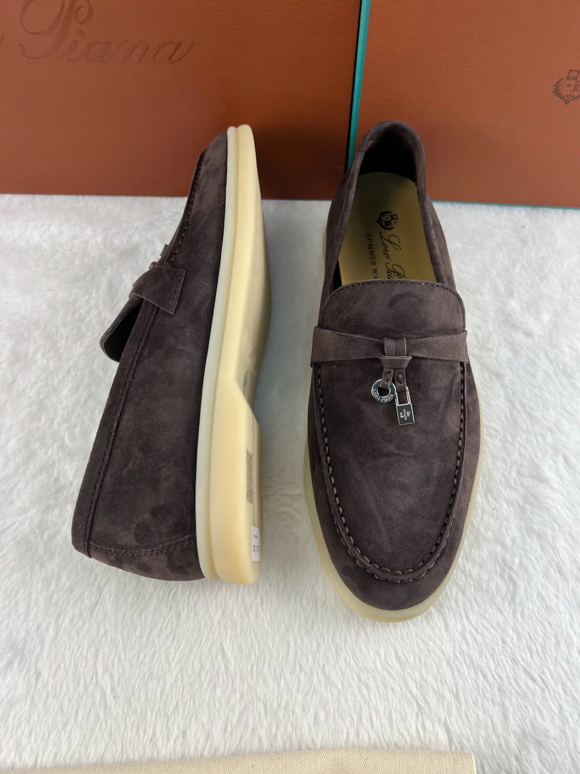 Loro Piana Summer Magic Walking Shoes - Chocolate