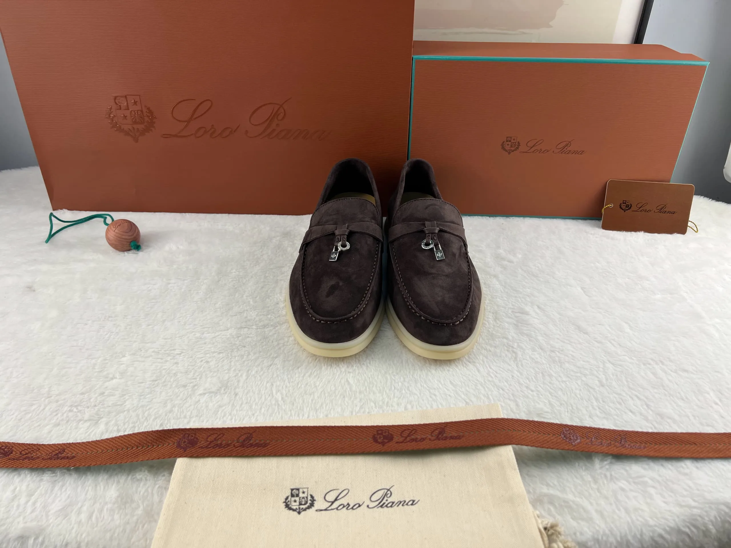 Loro Piana Summer Magic Walking Shoes - Chocolate