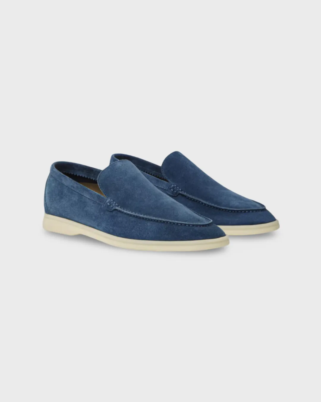 Loro Piana Summer Walk Loafers  Suede Black Figs