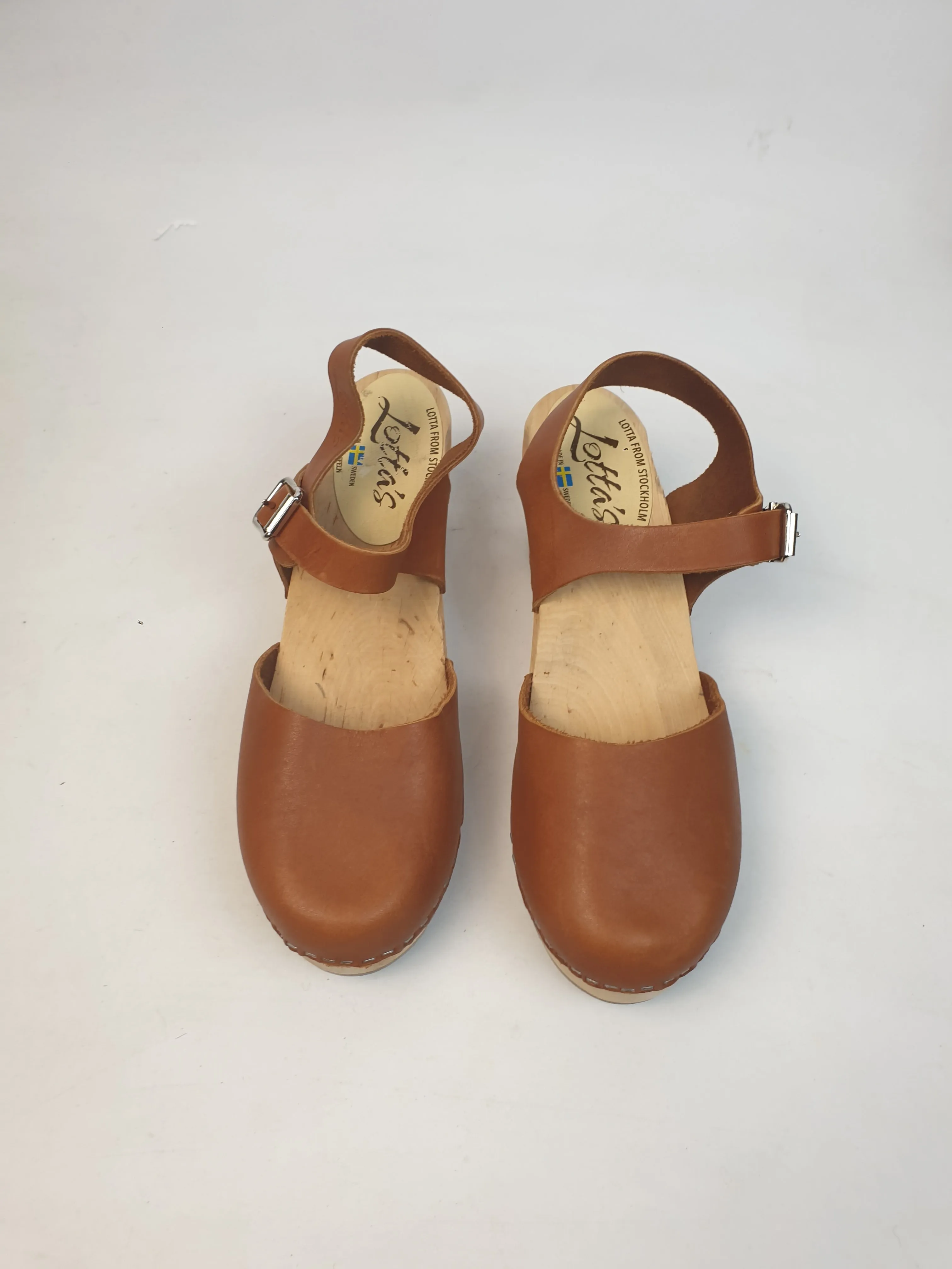 Lotta from Stockholm "Highwood" brown clogs size 41
