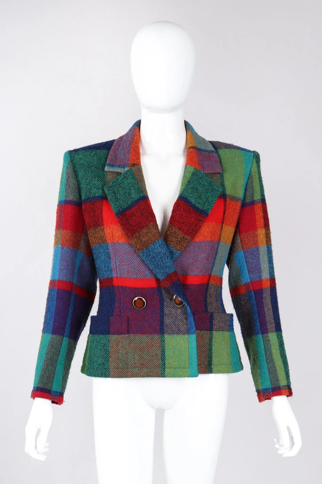 Madras Plaid Jacket & Skirt Set