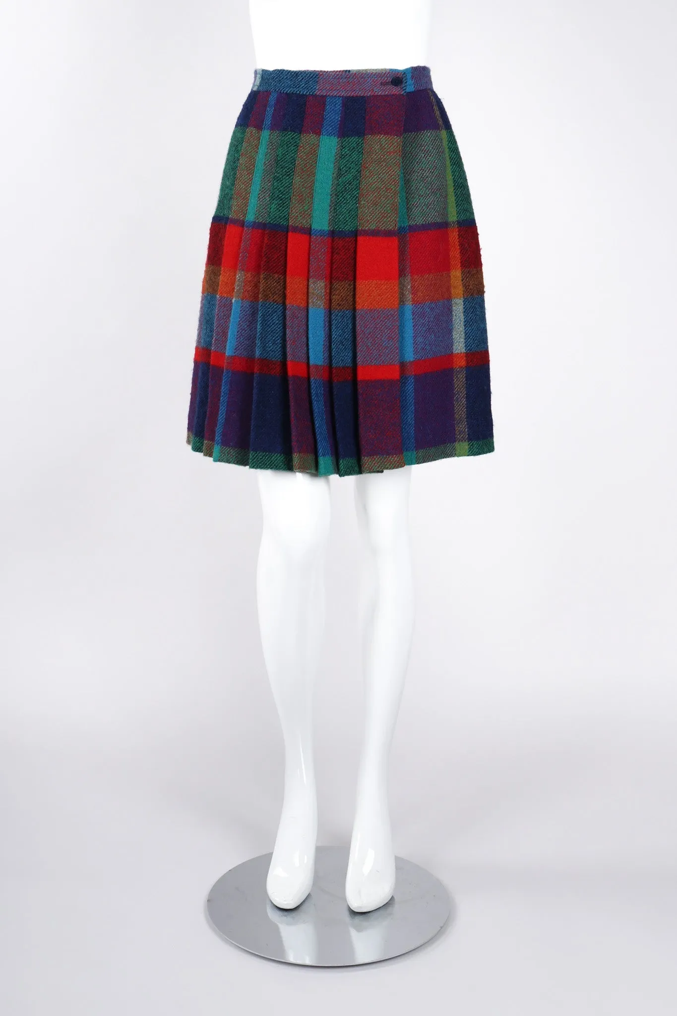 Madras Plaid Jacket & Skirt Set