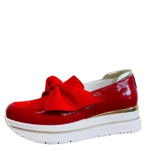 Marco Moreo Red Platform Loafer|M656JNRO