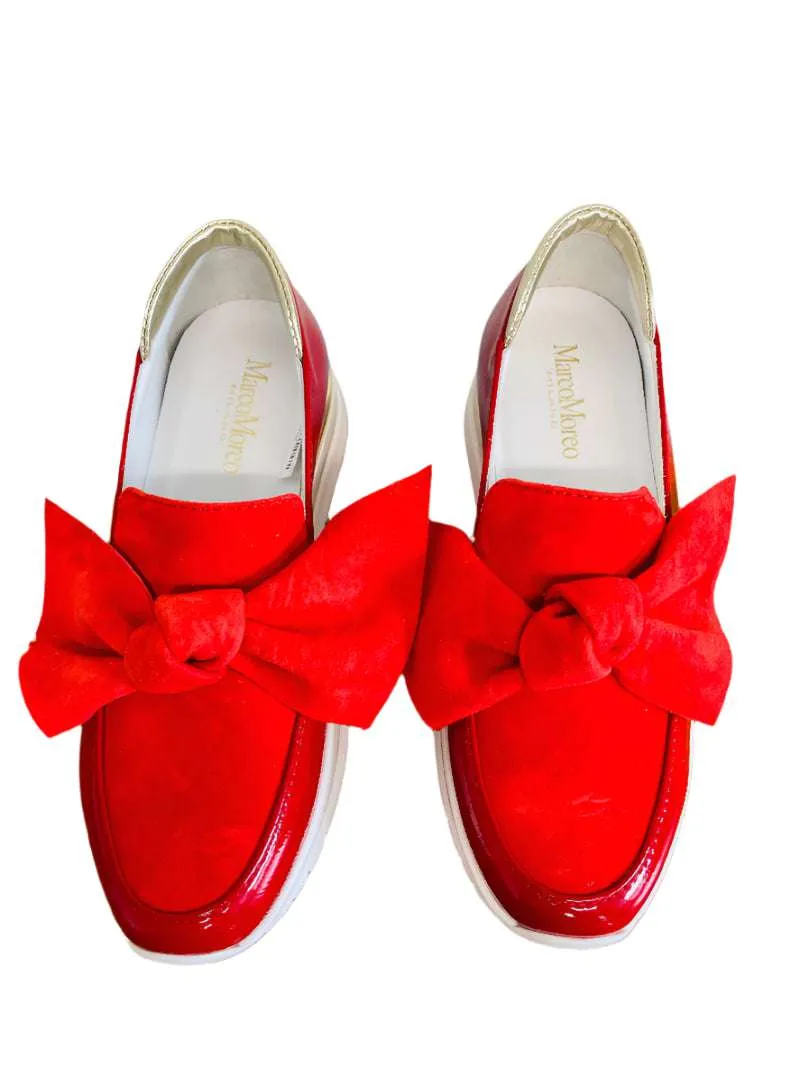 Marco Moreo Red Platform Loafer|M656JNRO