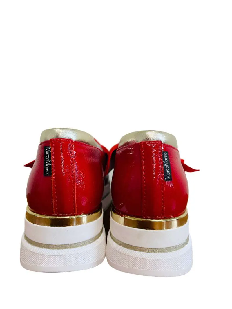 Marco Moreo Red Platform Loafer|M656JNRO