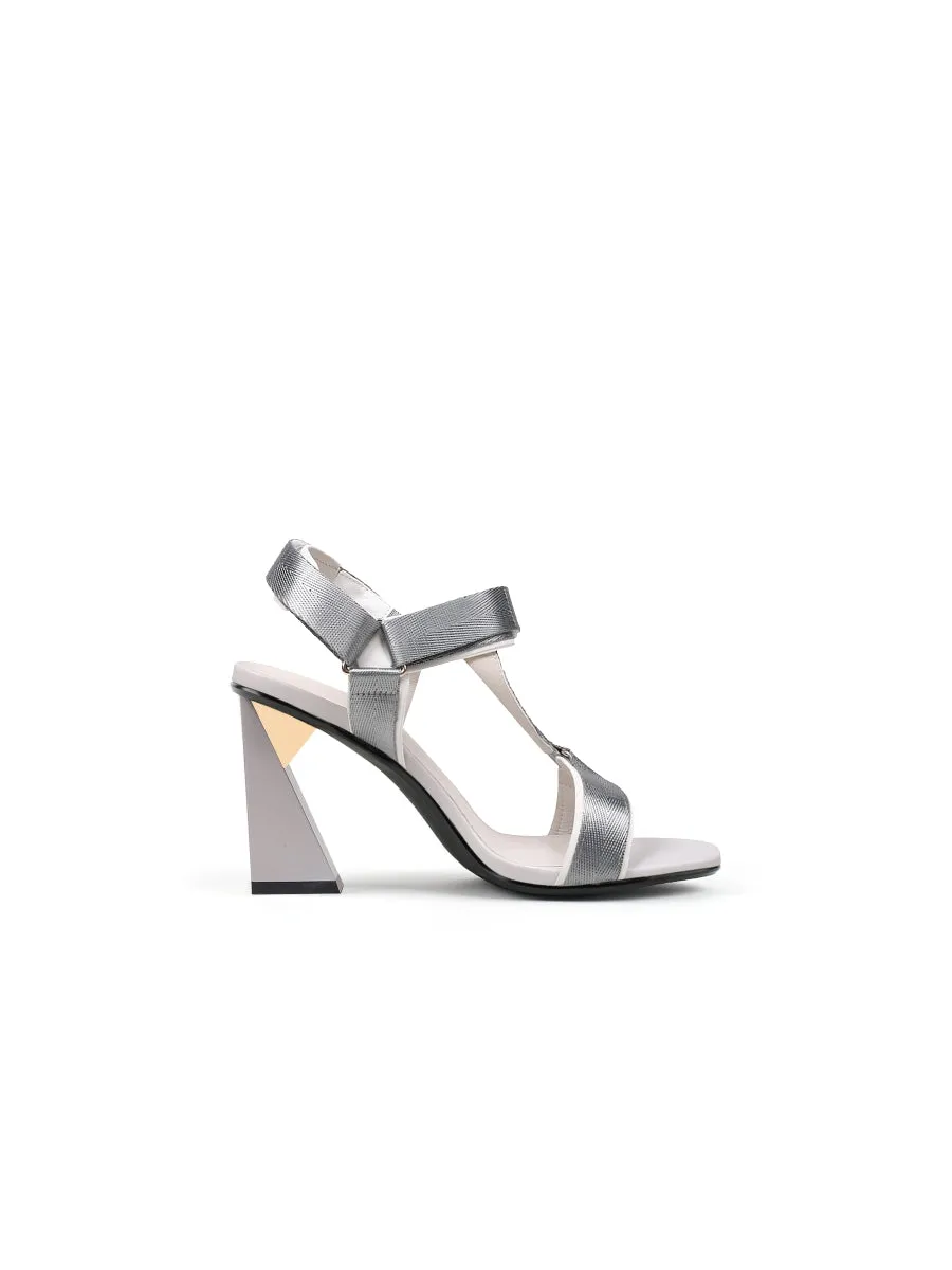 Matador Block Heel Silver Gladiators