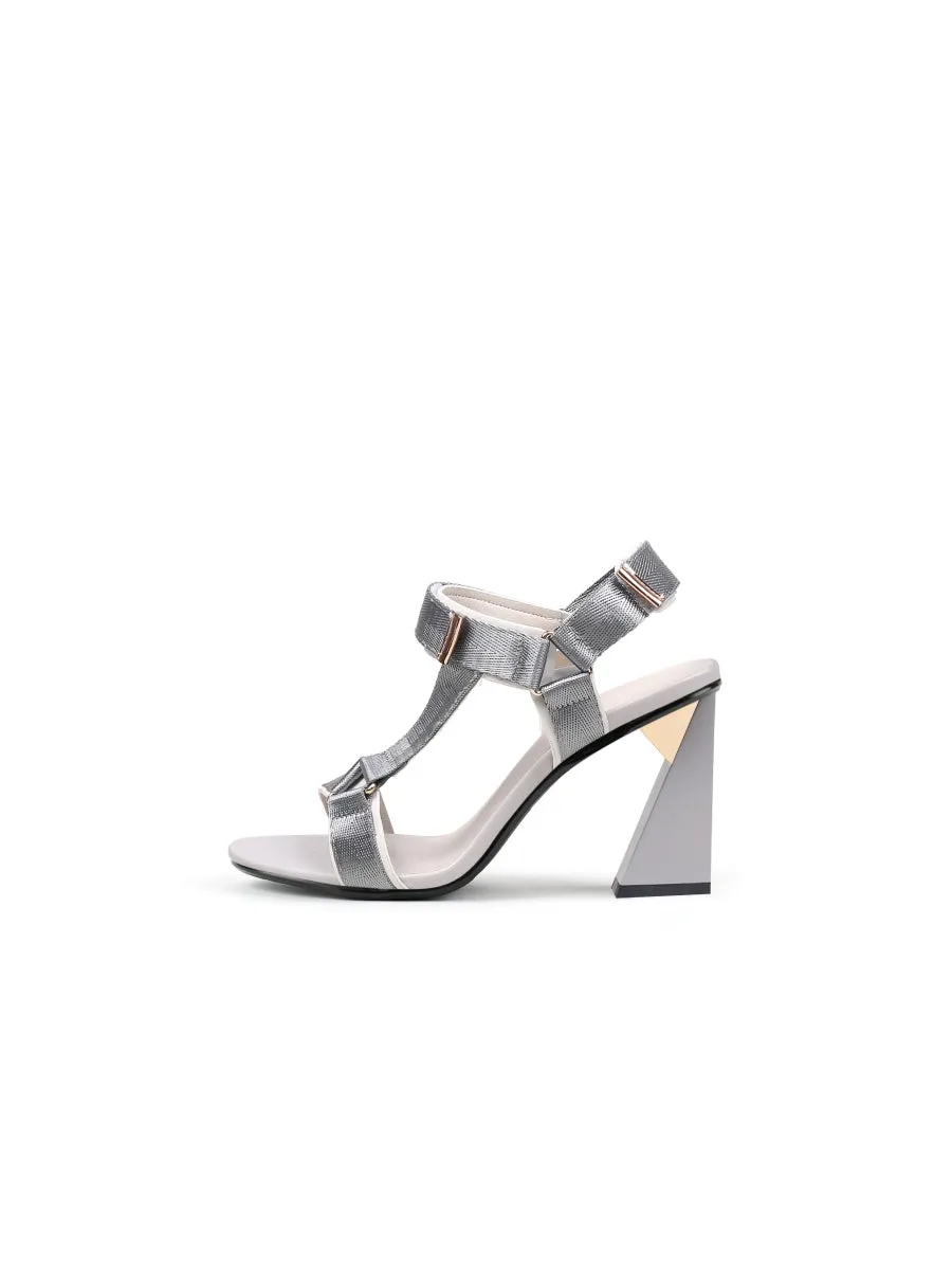 Matador Block Heel Silver Gladiators