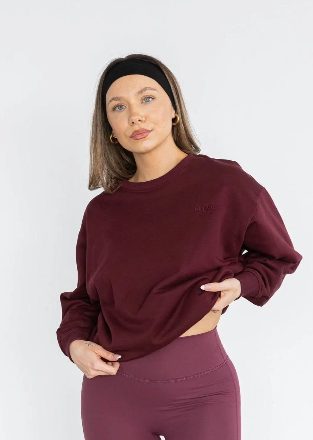 Maya Oversized Crewneck Burgundy
