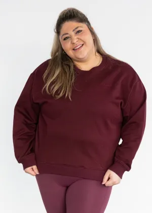 Maya Oversized Crewneck Burgundy