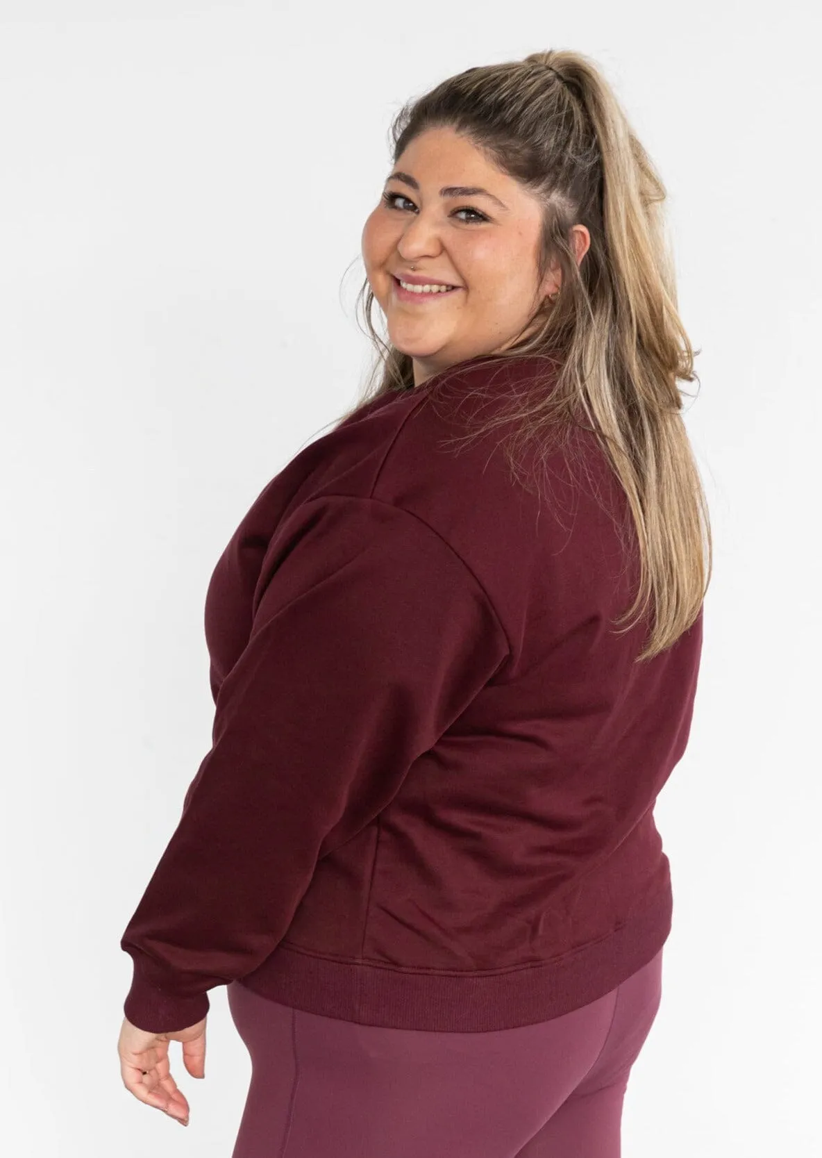 Maya Oversized Crewneck Burgundy